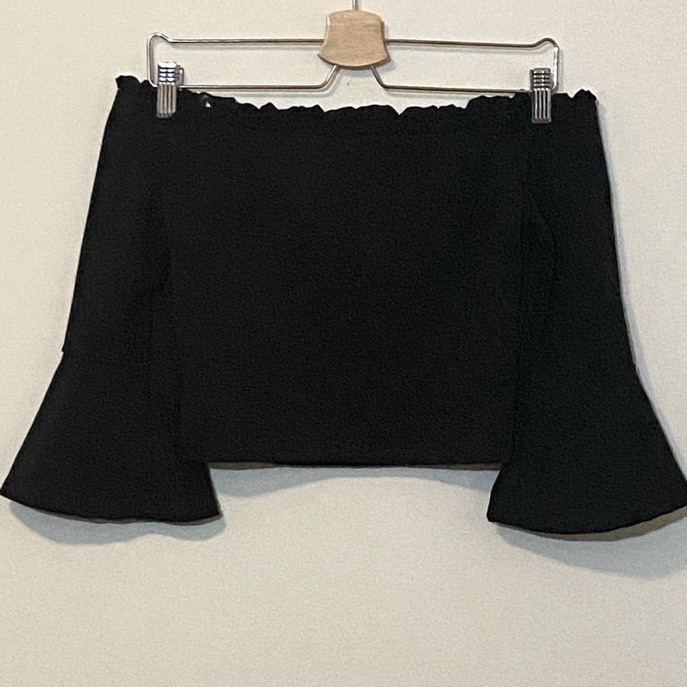 Medium black off the shoulder crop top
